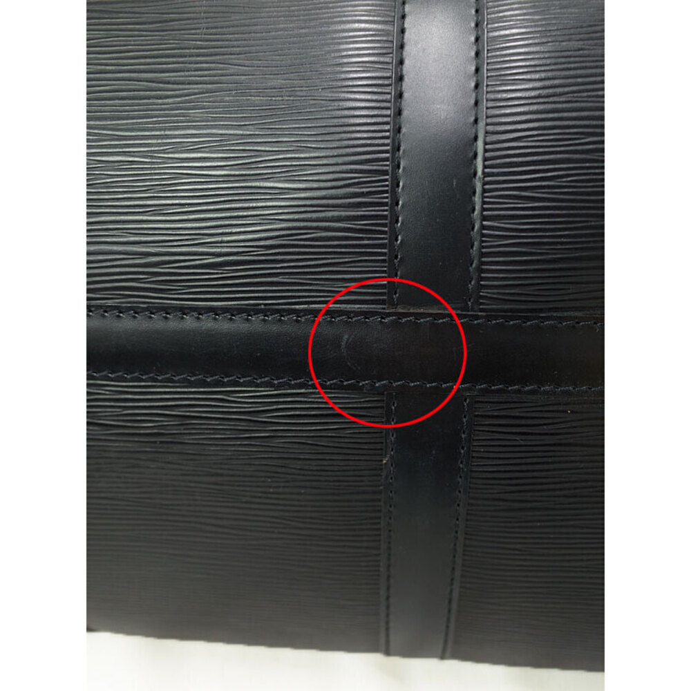 Louis Vuitton Keepall Black Boston Leather Bag Epi Shoulder - Picture 7 of 9